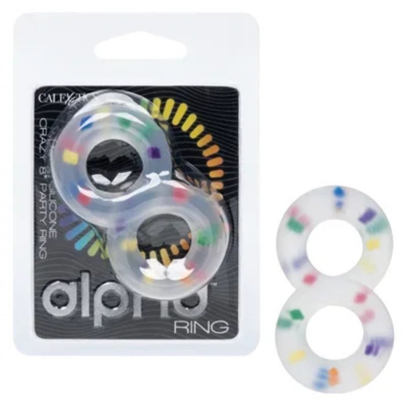 Alpha Liquid Silicone Crazy 8 Party Ring-SE-1491-18-2
