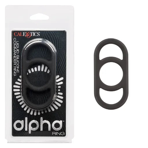Alpha Liquid Silicone Commander Ring - Black - Take A Peek