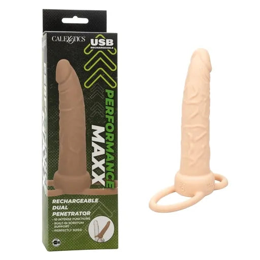 Performance Maxx Rechargeable Dual Penetrator - Ivory - Take A Peek
