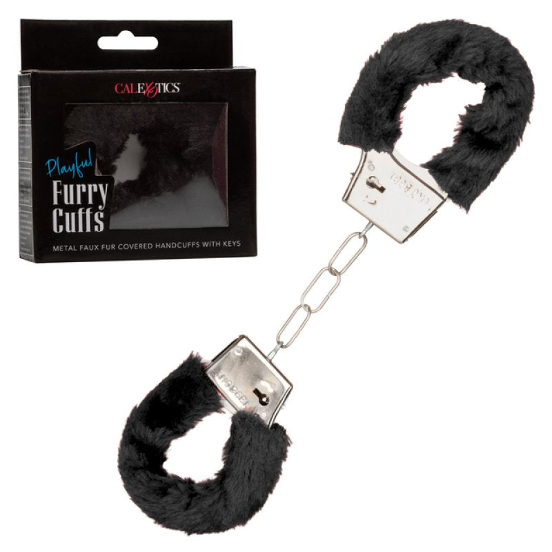 Playful Furry Cuffs - Black-SE-2651-30-3
