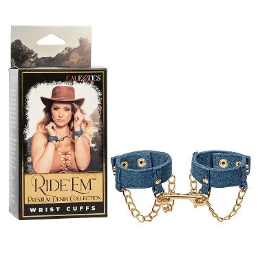 Ride 'Em Premium Denim Collection Wrist Cuffs - Take A Peek