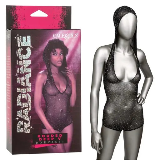 Radiance Hooded Deep V Bodysuit - Take A Peek