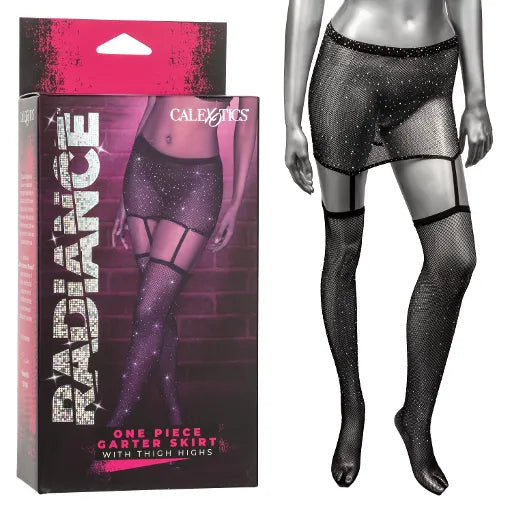 Radiance One Piece Garter Skirt With Thigh Highs - Take A Peek