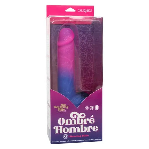 Naughty Bits Ombré Hombre XL Vibrating Dildo - Take A Peek