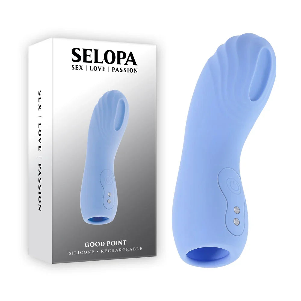 Selopa GOOD POINT - USB Rechargeable Hollow Vibrating Finger Stimulator - Take A Peek