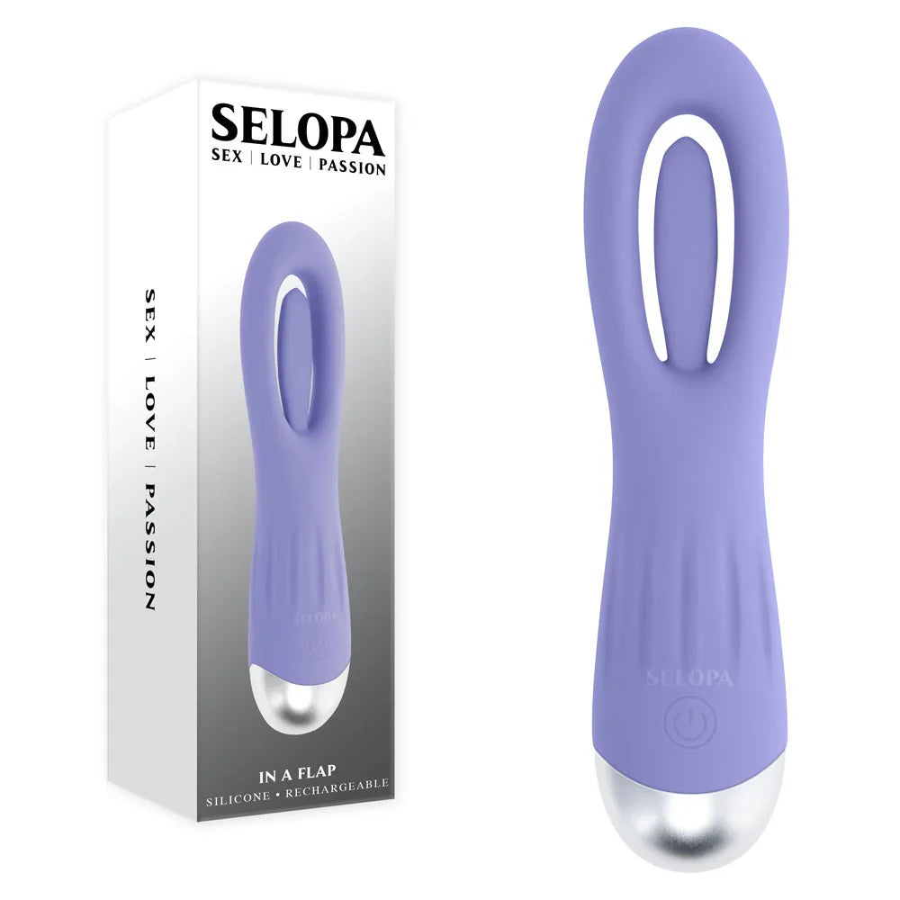 Selopa IN A FLAP - 15 cm USB Rechargeable Flicking Stimulator - Take A Peek
