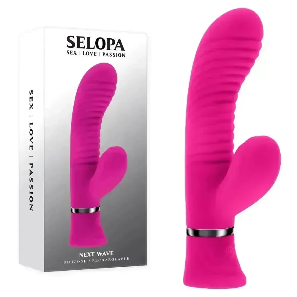 Selopa NEXT WAVE - 16.4 cm USB Rechargeable Dual Vibrator - Take A Peek