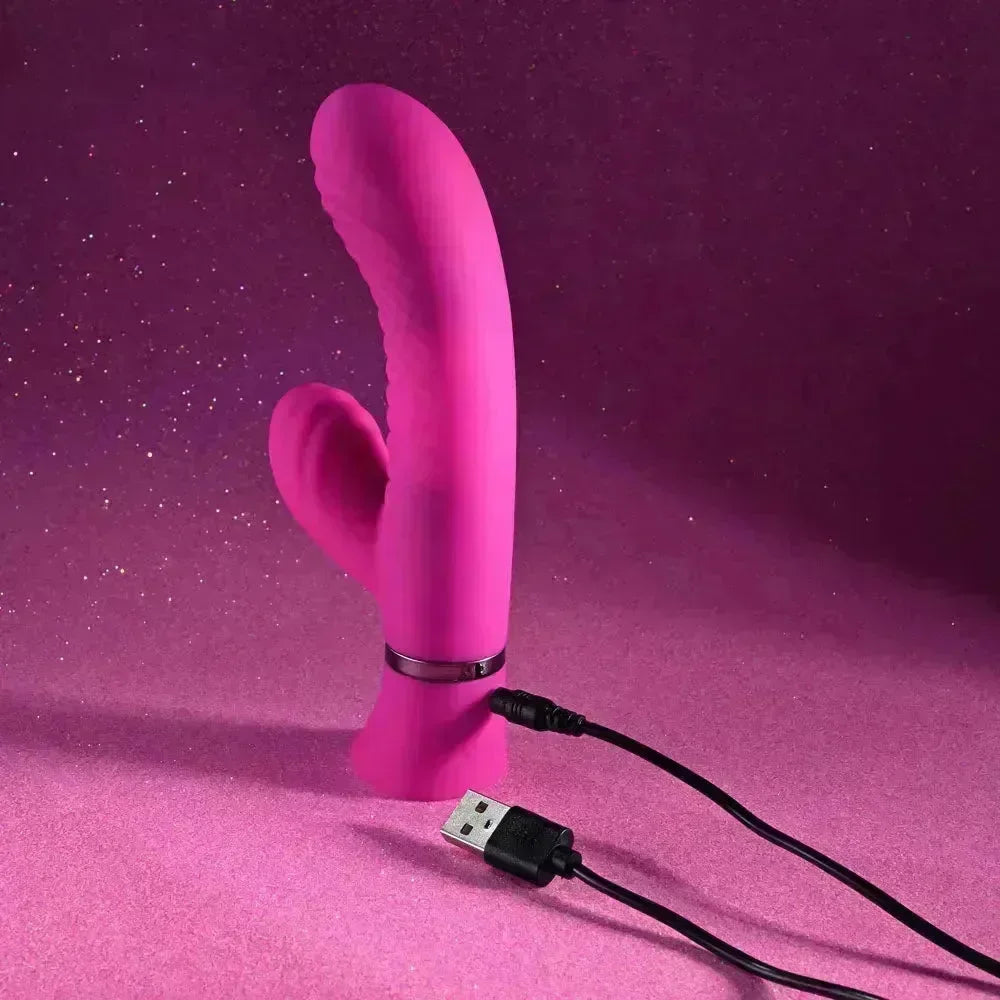 Selopa NEXT WAVE - 16.4 cm USB Rechargeable Dual Vibrator - Take A Peek