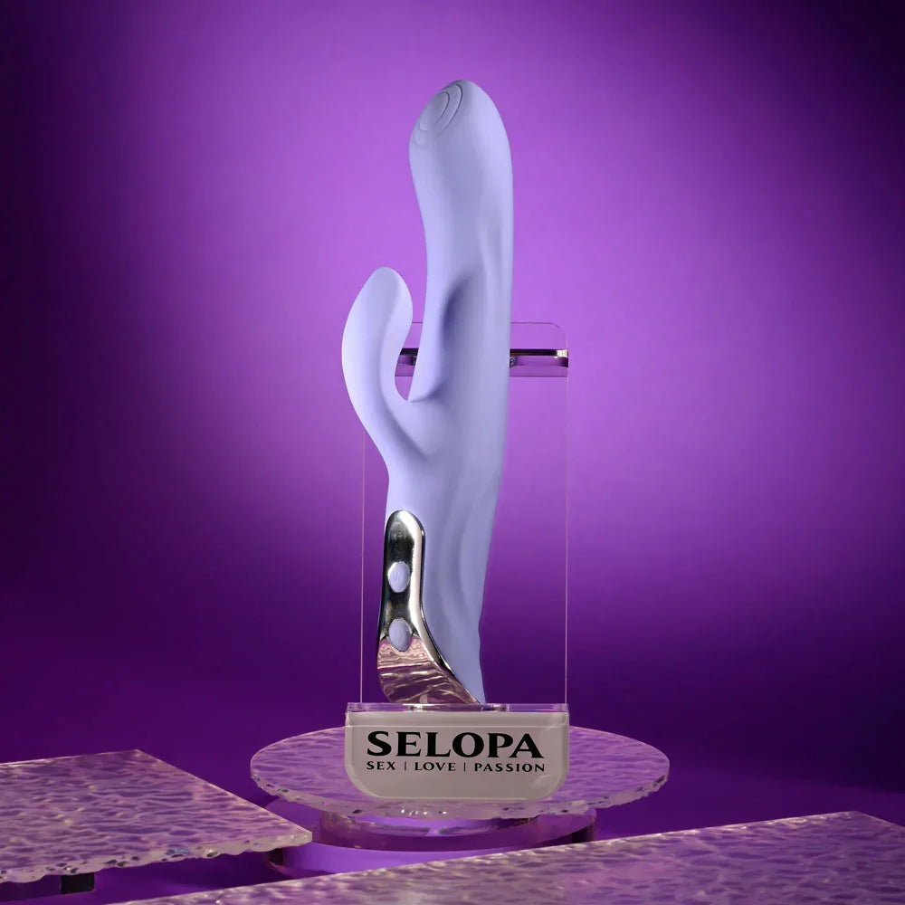 Evolved LAVENDER LOVE - 23.3 cm USB Rechargeable Rabbit Vibrator - Take A Peek