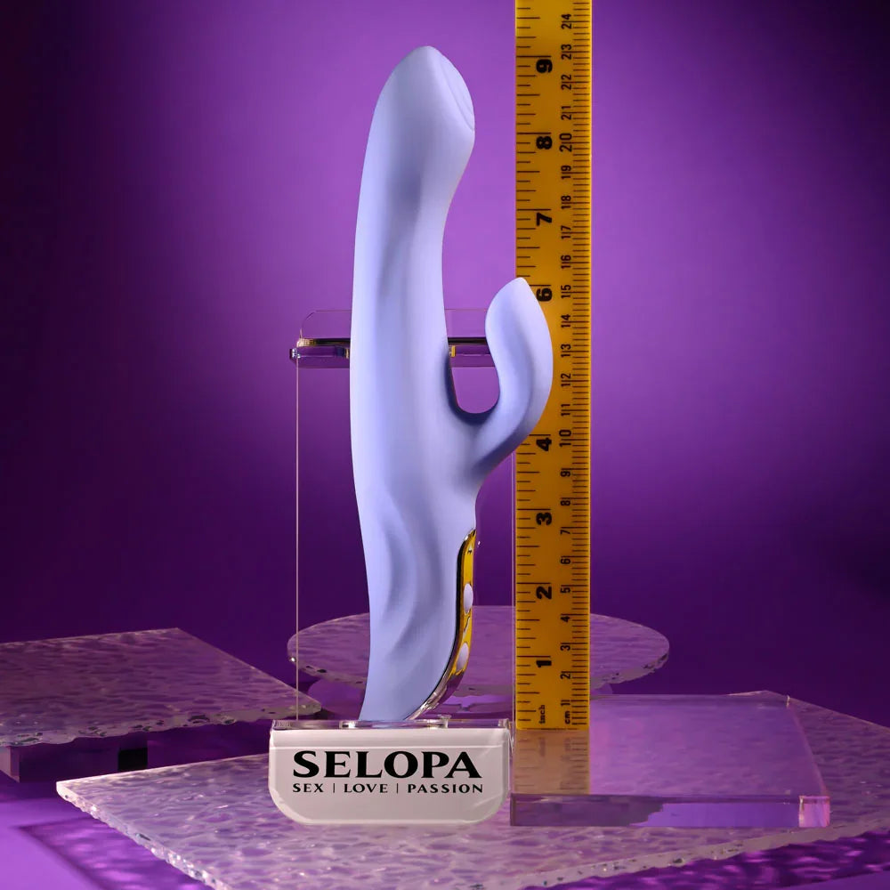 Evolved LAVENDER LOVE - 23.3 cm USB Rechargeable Rabbit Vibrator - Take A Peek