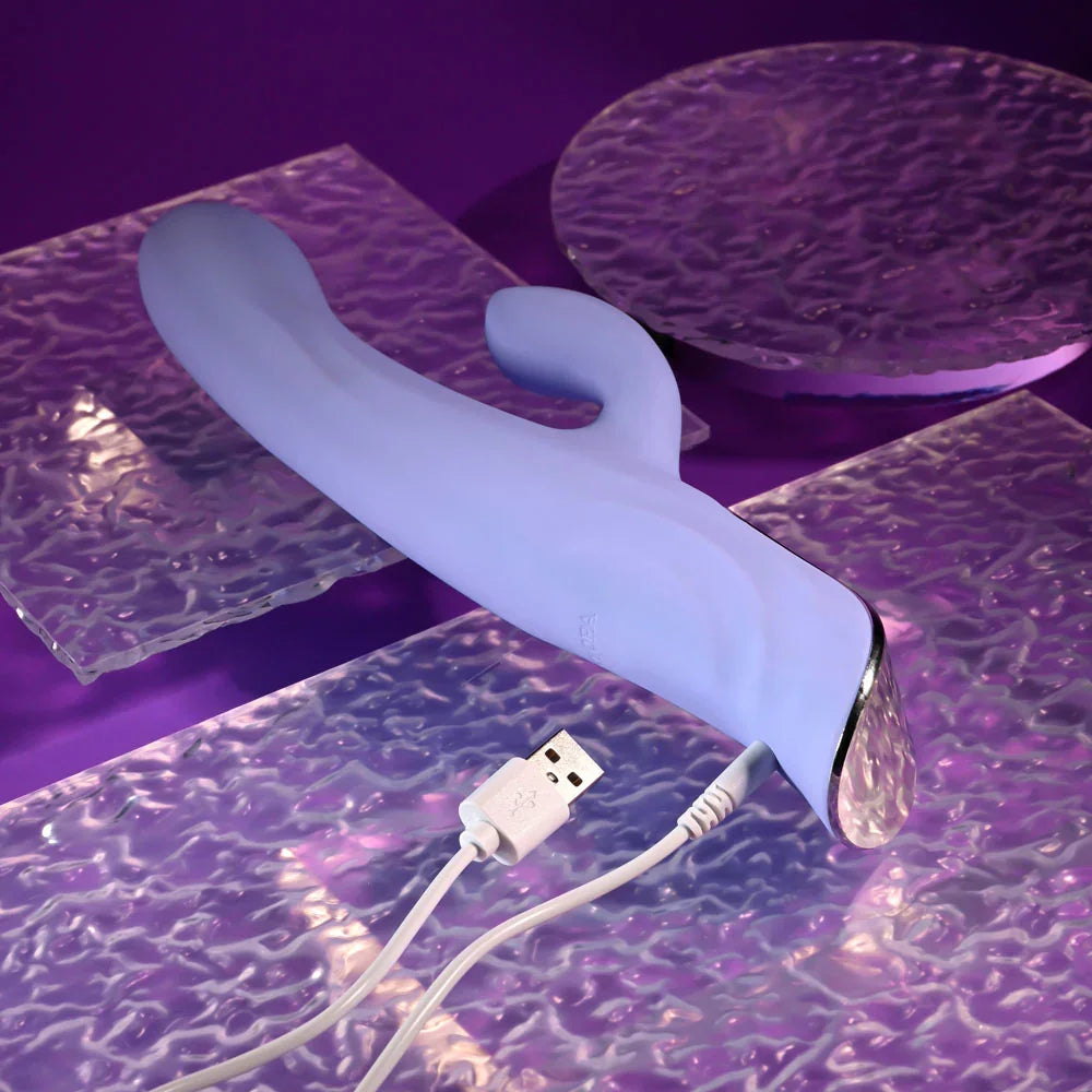 Evolved LAVENDER LOVE - 23.3 cm USB Rechargeable Rabbit Vibrator - Take A Peek