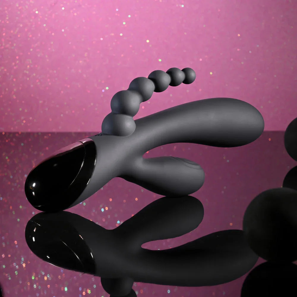 Selopa TRIPLE ACES - 19.7 cm USB Rechargeable Triple Stimulator Vibrator - Take A Peek