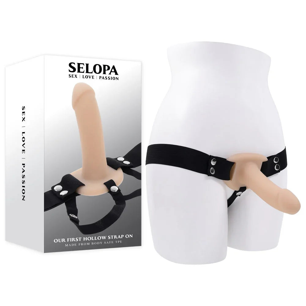 Selopa OUR FIRST HOLLOW STRAP ON LIGHT - 16.3 cm Hollow Strap-On - Take A Peek