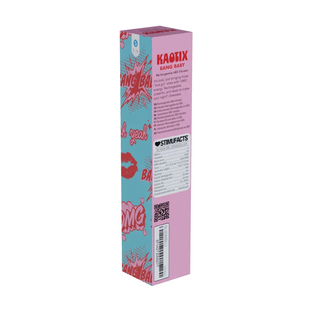 S-LINE Kaotix Bang Baby - 17.8 cm USB Rechargeable Vibrator - Take A Peek