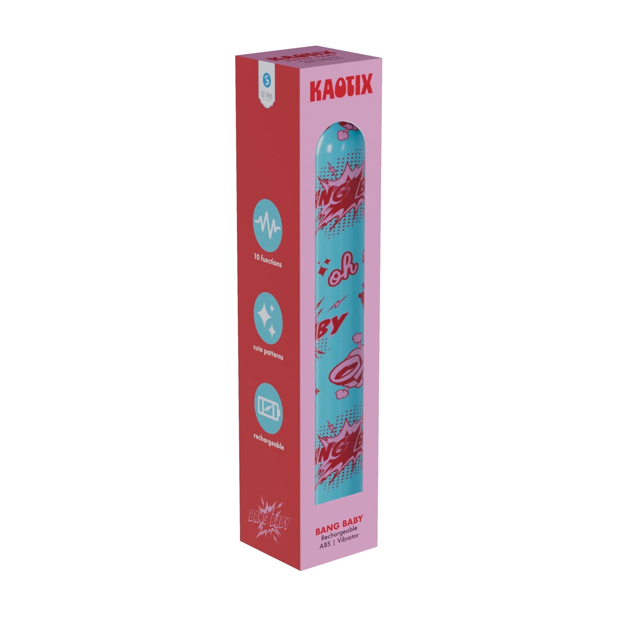 S-LINE Kaotix Display Box - USB Rechargeable Vibrators - Counter Display of 4 x 5 each - Take A Peek