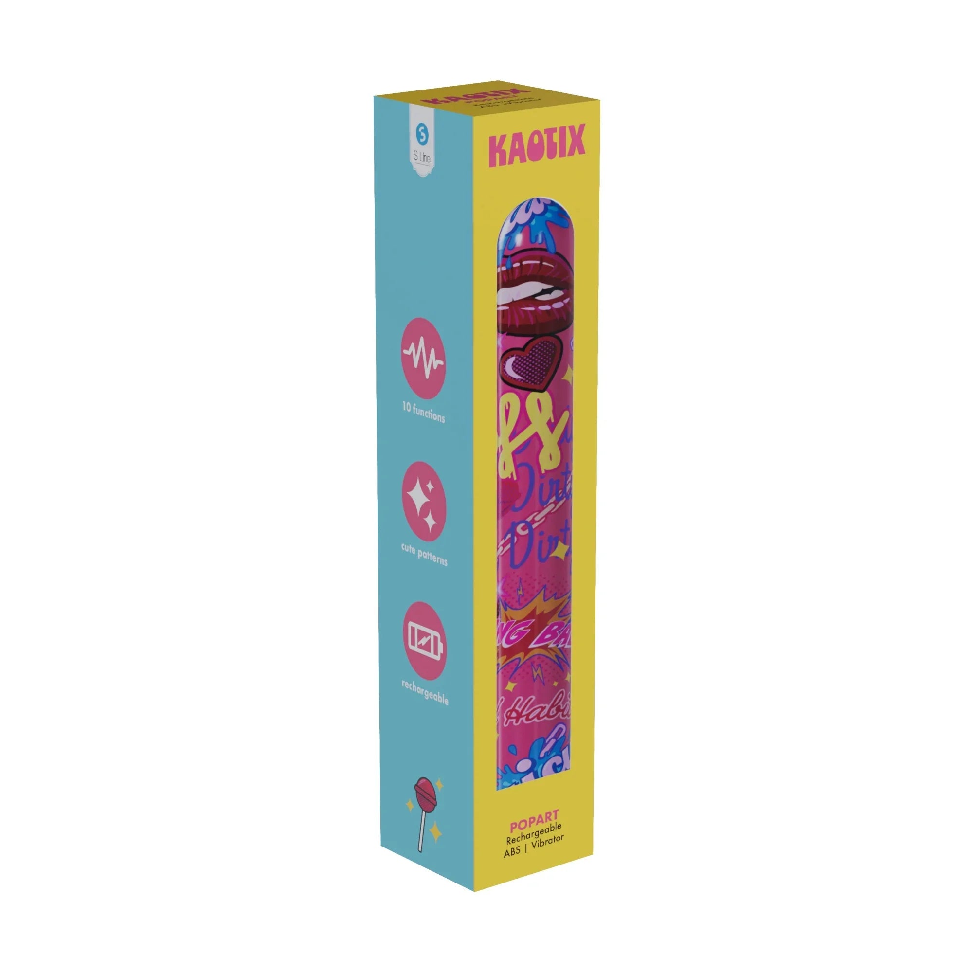 S-LINE Kaotix Display Box - USB Rechargeable Vibrators - Counter Display of 4 x 5 each - Take A Peek