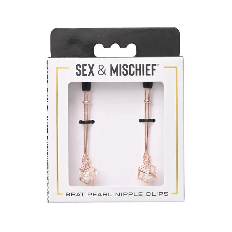 Sex & Mischief Brat Pearl Nipple Clips - Take A Peek