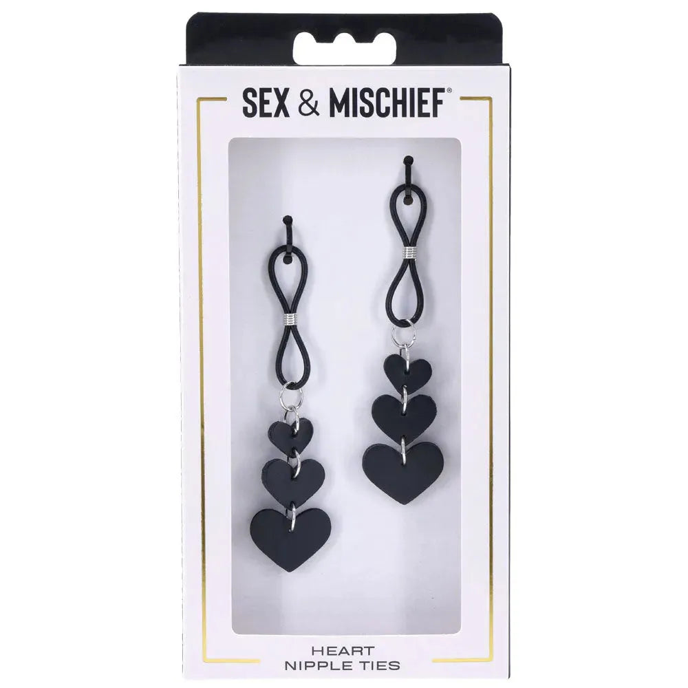 Sex & Mischief Heart Nipple Ties - Take A Peek