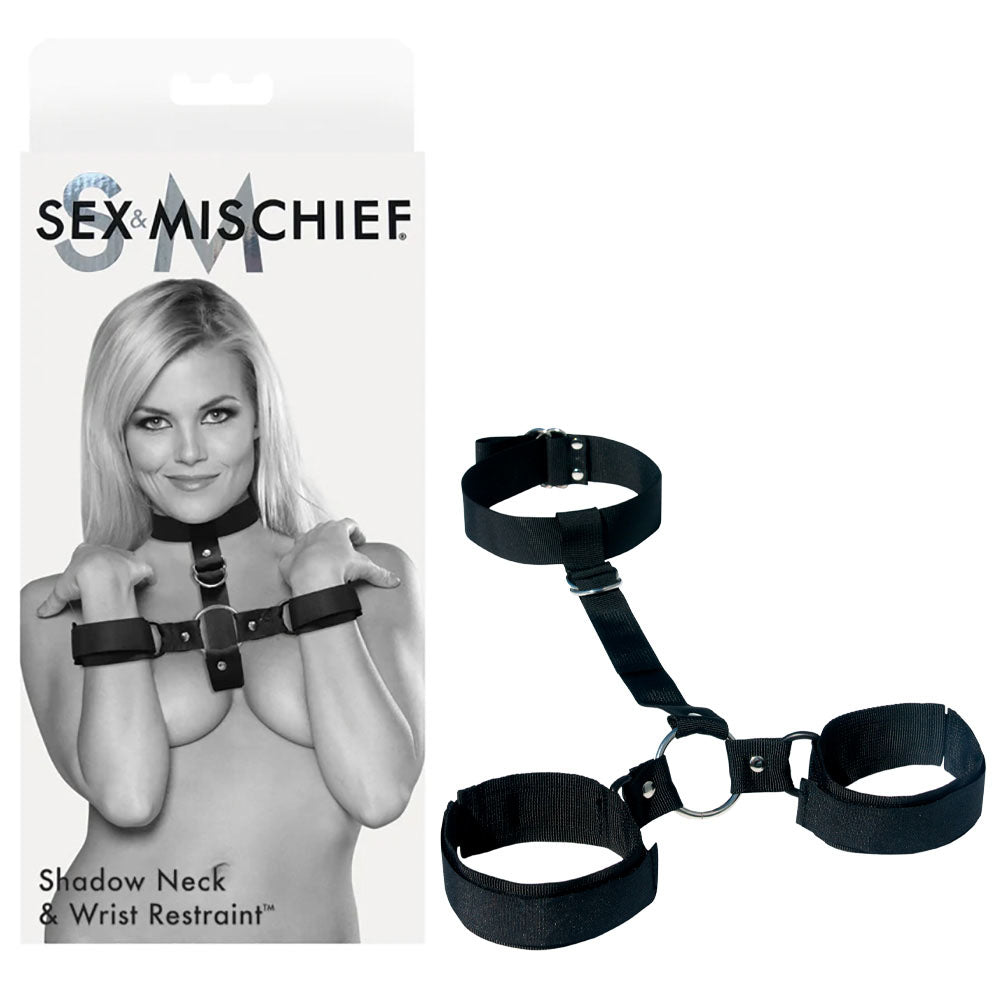 Sex & Mischief Shadow Neck and Wrist Restraint - Restraints - Take A Peek