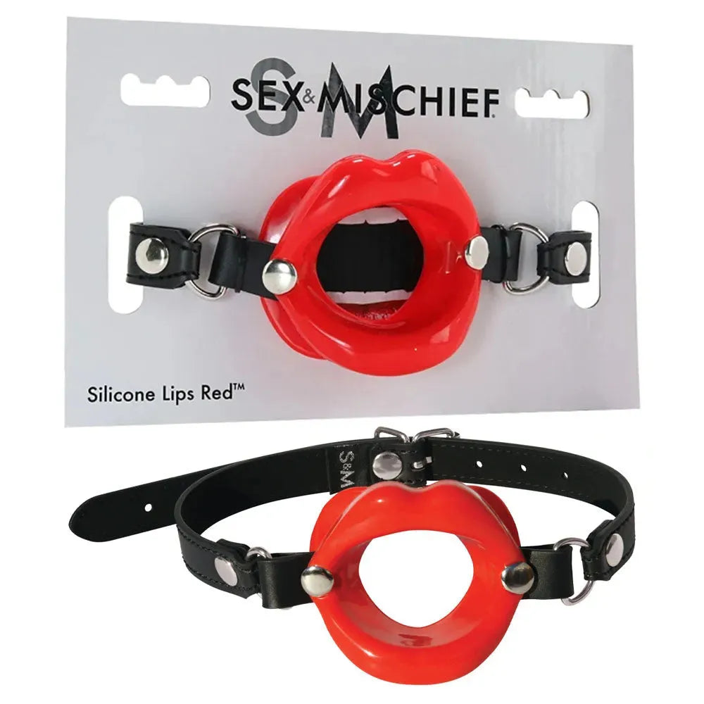 Sex & Mischief Silicone Lips Mouth Gag - - Take A Peek