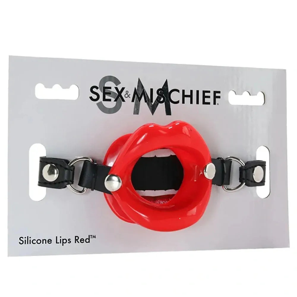 Sex & Mischief Silicone Lips Mouth Gag - - Take A Peek