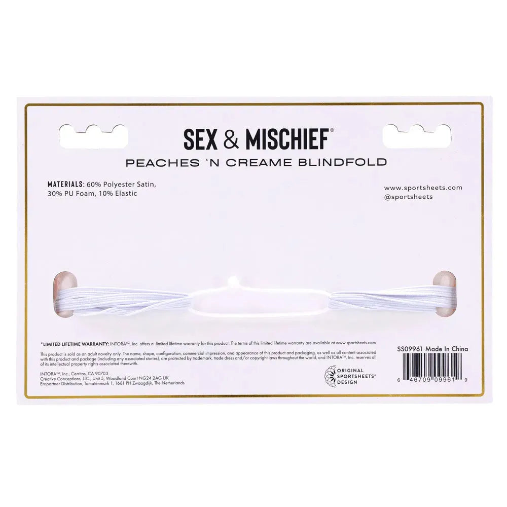 Sex & Mischief Peaches n CreaMe Blindfold - Take A Peek