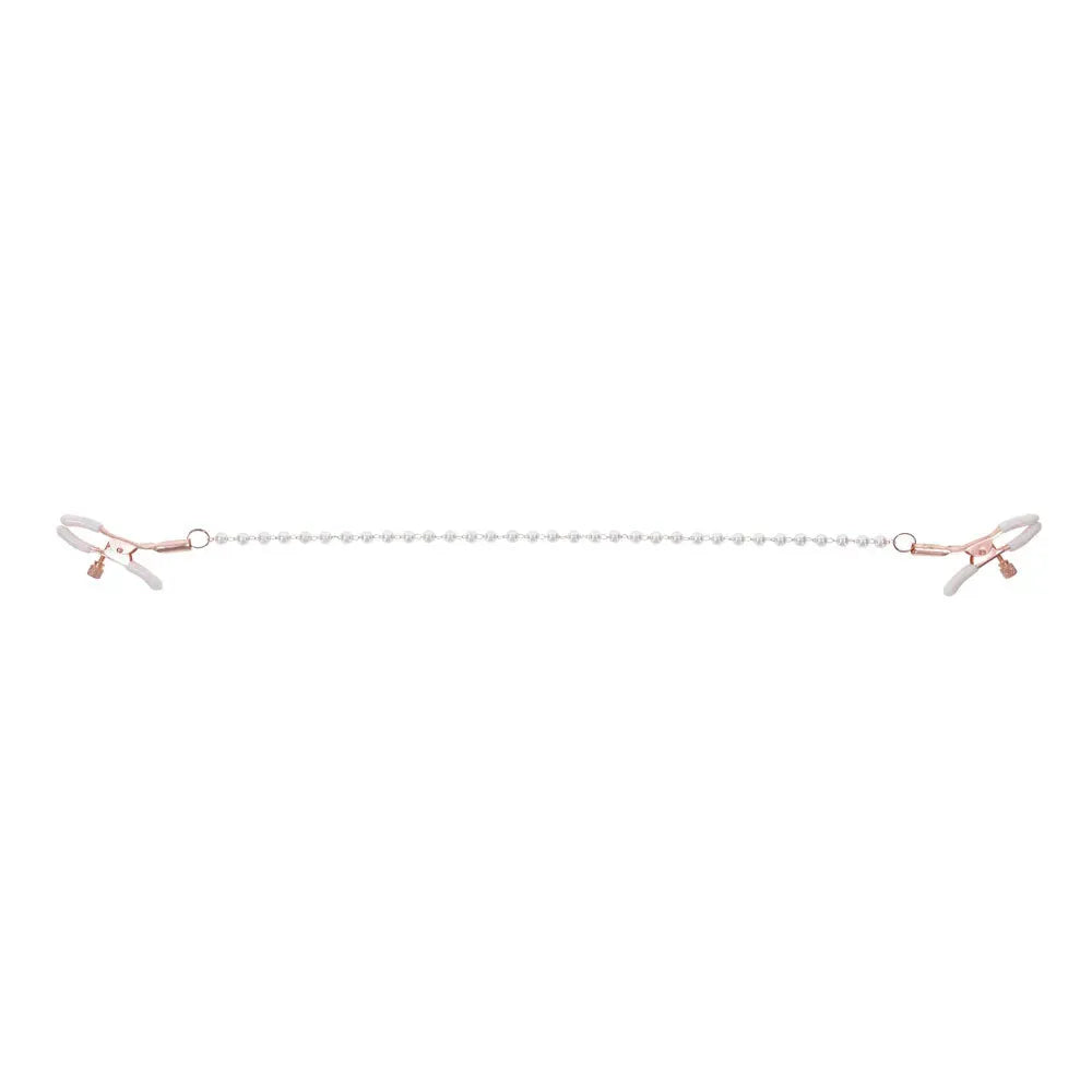 Sex & Mischief Peaches n CreaMe Pearl Nipple Clamps - Take A Peek