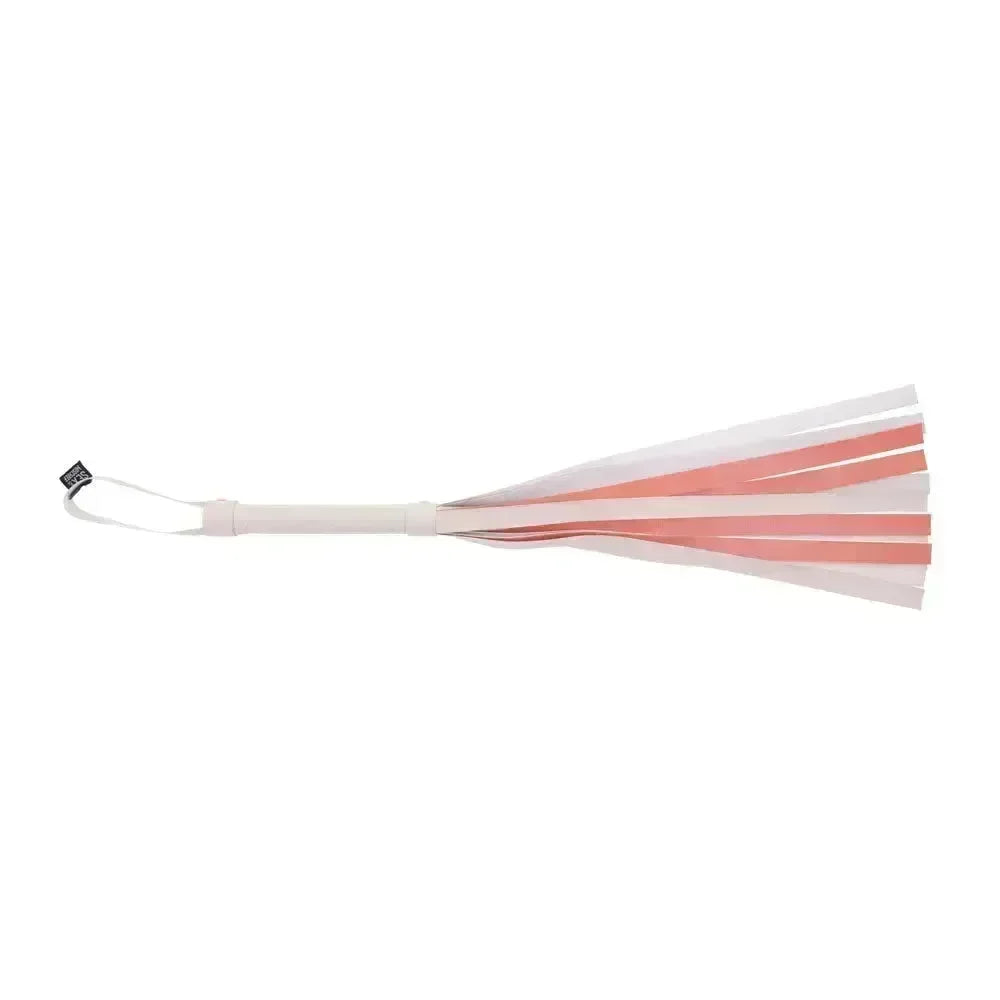 Sex & Mischief Peaches n CreaMe Stripe Flogger - Peach 80 cm Flogger Whip - Take A Peek