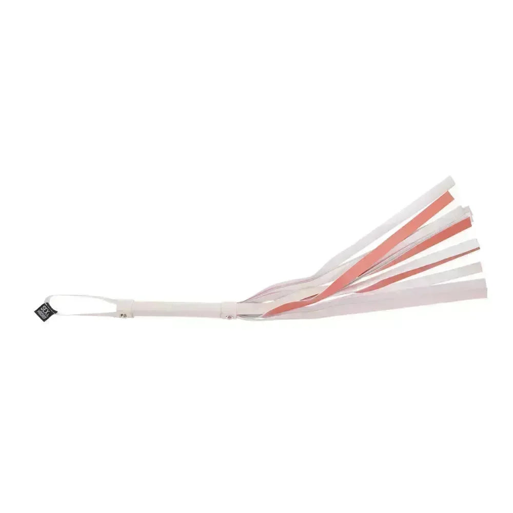 Sex & Mischief Peaches n CreaMe Stripe Flogger - Peach 80 cm Flogger Whip - Take A Peek