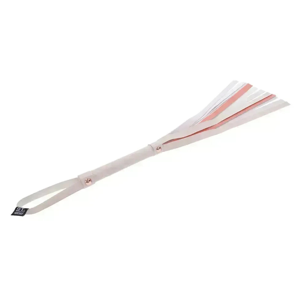 Sex & Mischief Peaches n CreaMe Stripe Flogger - Peach 80 cm Flogger Whip - Take A Peek