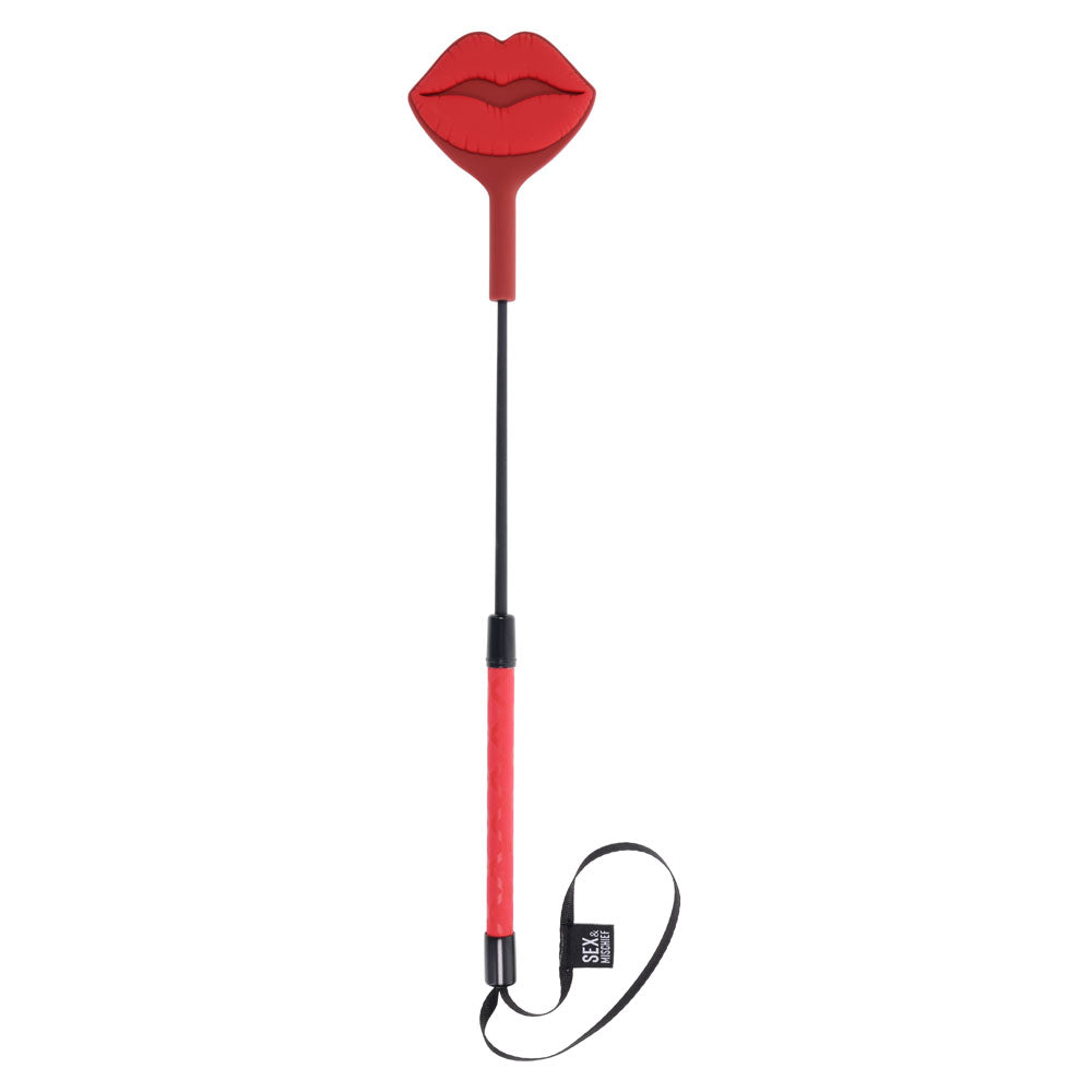 S&M Exs & Ohs Kiss Crop - Red Silicone Tipped Crop Whip