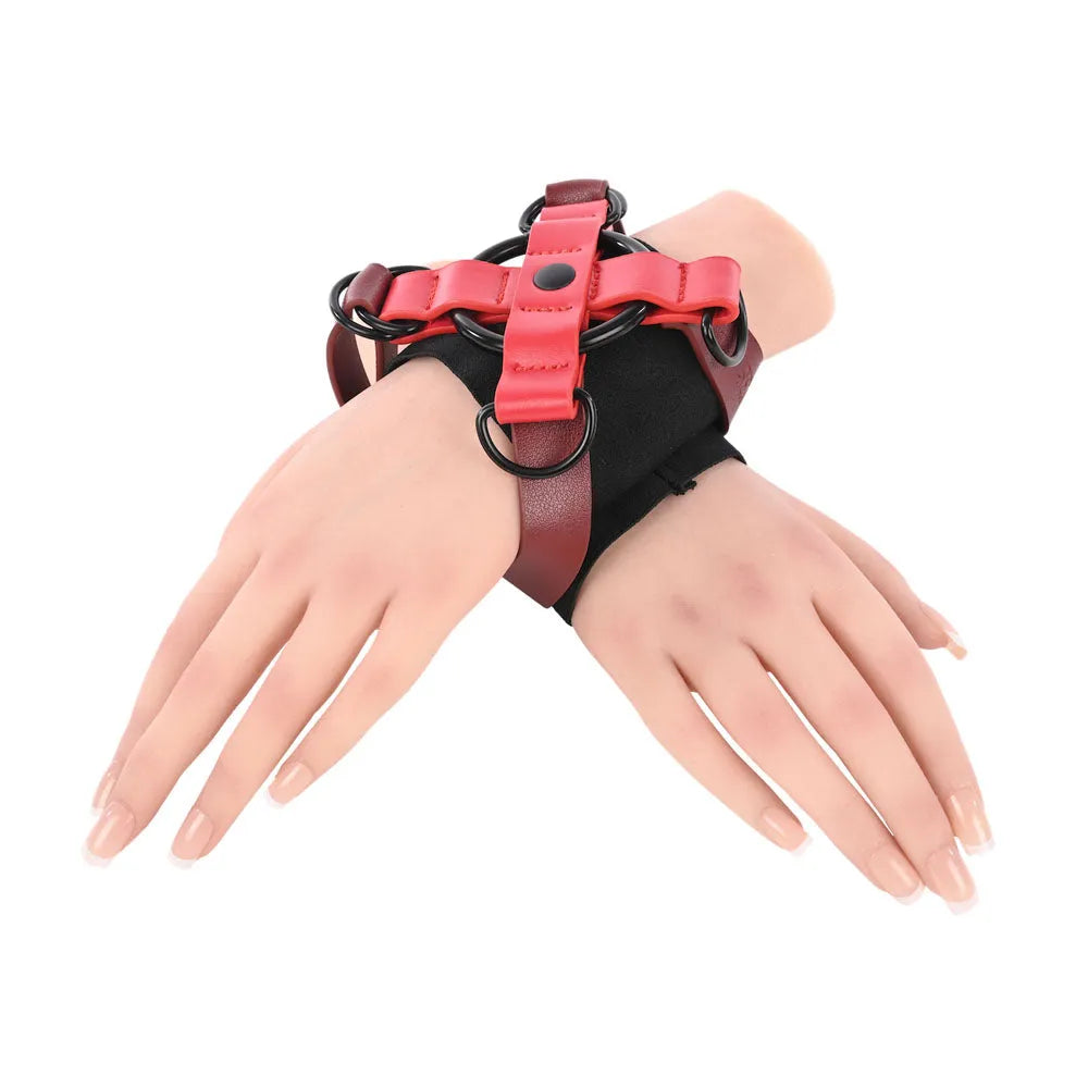 S&M Exs & Ohs Cross Cuffs - /Black Restraints - Take A Peek