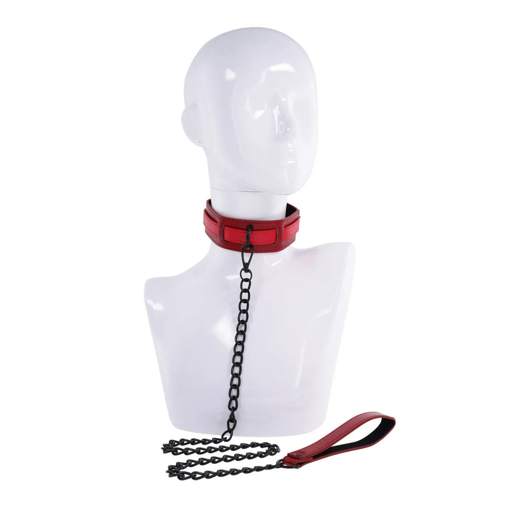 S&M Exs & Ohs Collar and Leash - Neck Restraint - Take A Peek