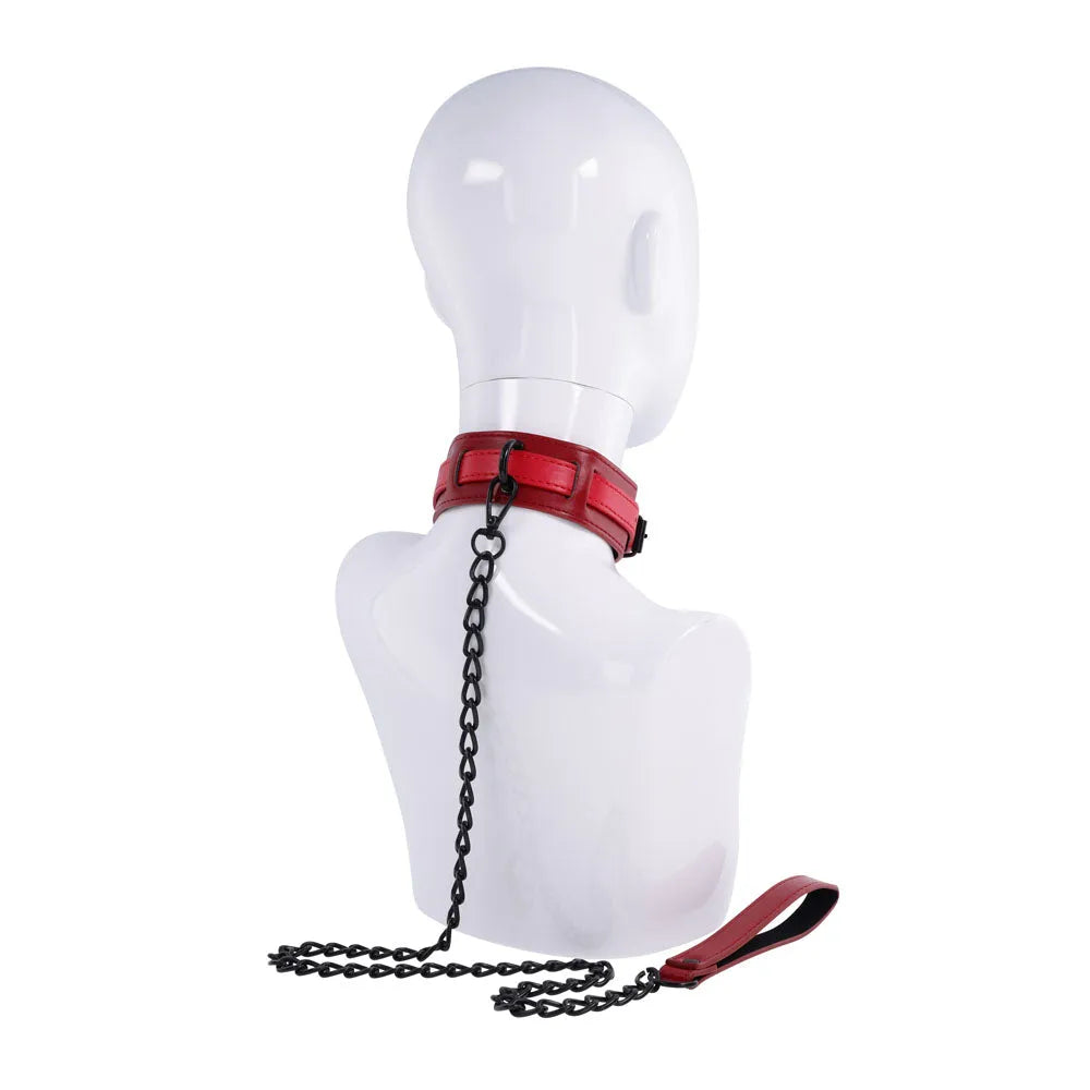 S&M Exs & Ohs Collar and Leash - Neck Restraint - Take A Peek