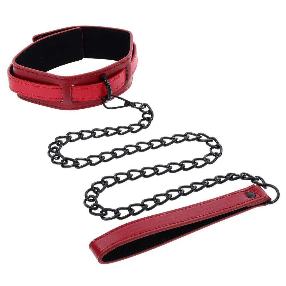 S&M Exs & Ohs Collar and Leash - Neck Restraint - Take A Peek