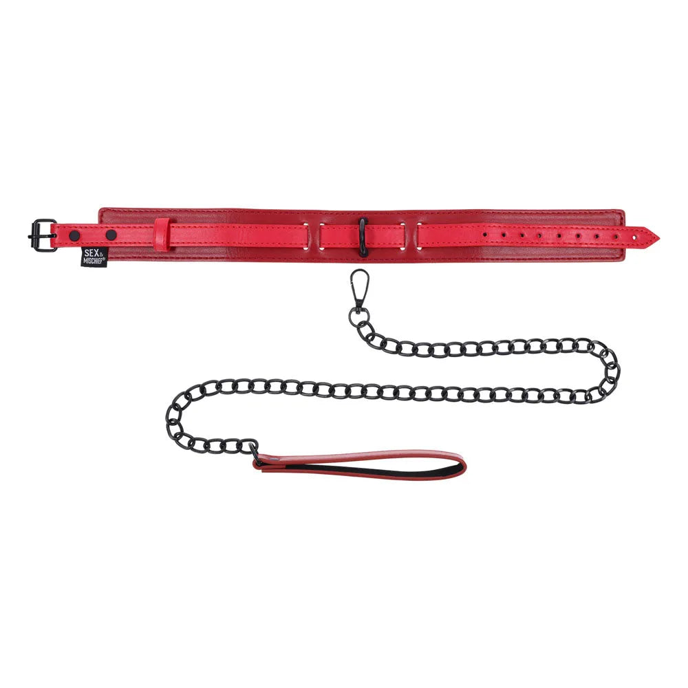 S&M Exs & Ohs Collar and Leash - Neck Restraint - Take A Peek