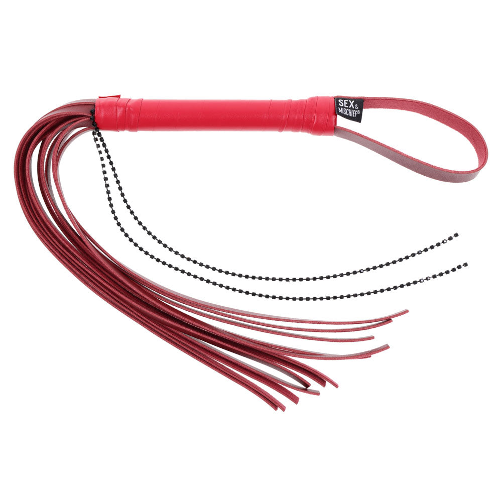 Sex & Mischief Exs & Ohs Crystal Flogger - Flogger Whip - Take A Peek
