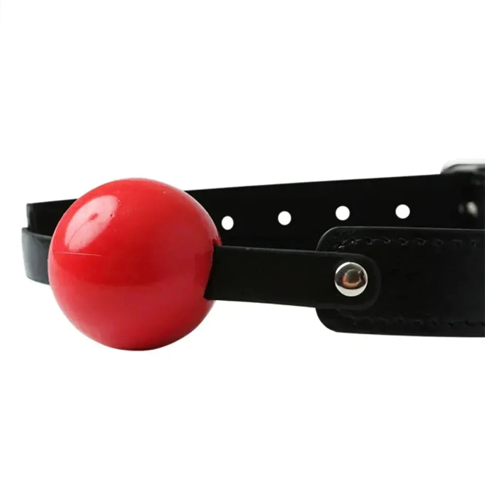 Sex & Mischief Solid Red Ball Gag - Take A Peek