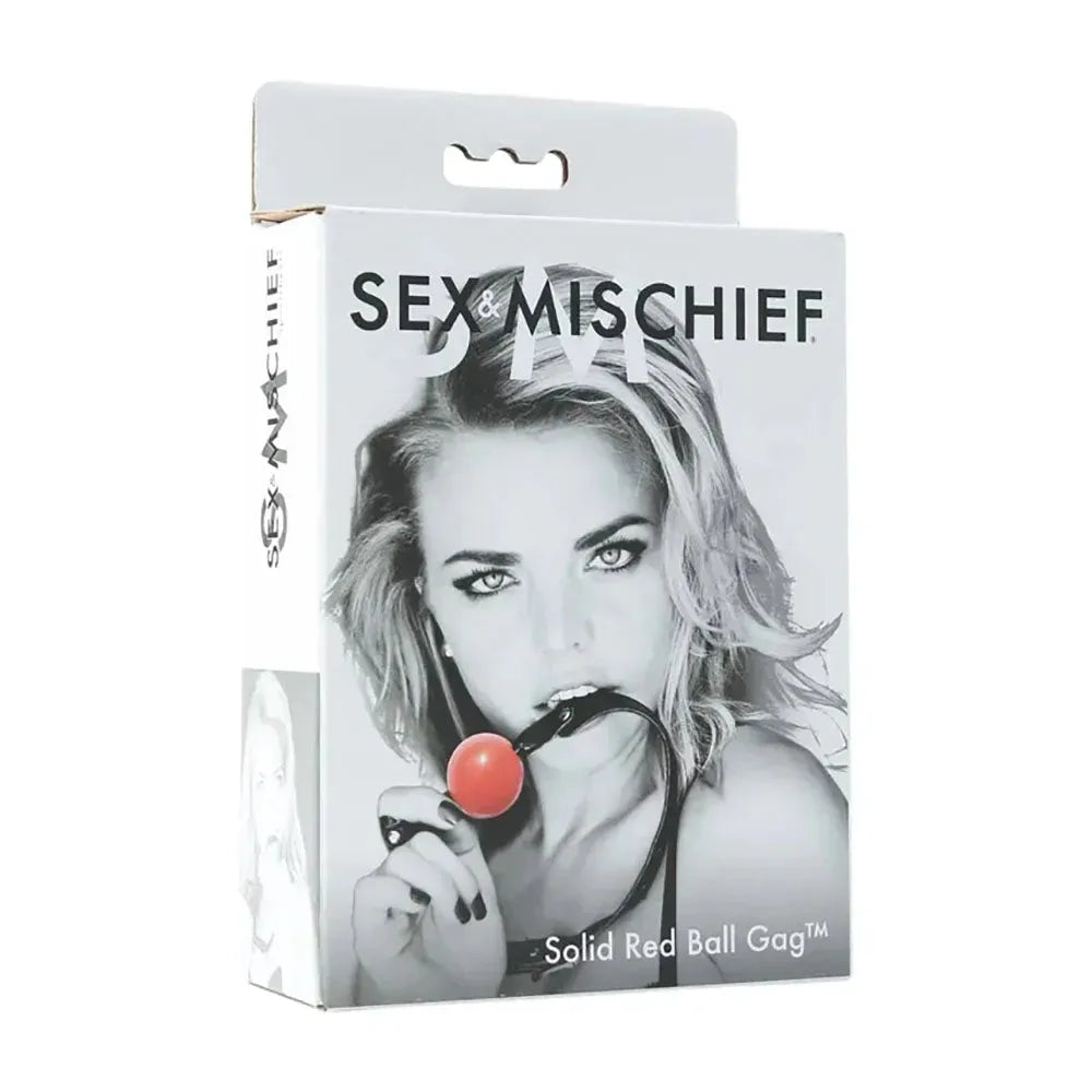 Sex & Mischief Solid Red Ball Gag - Take A Peek