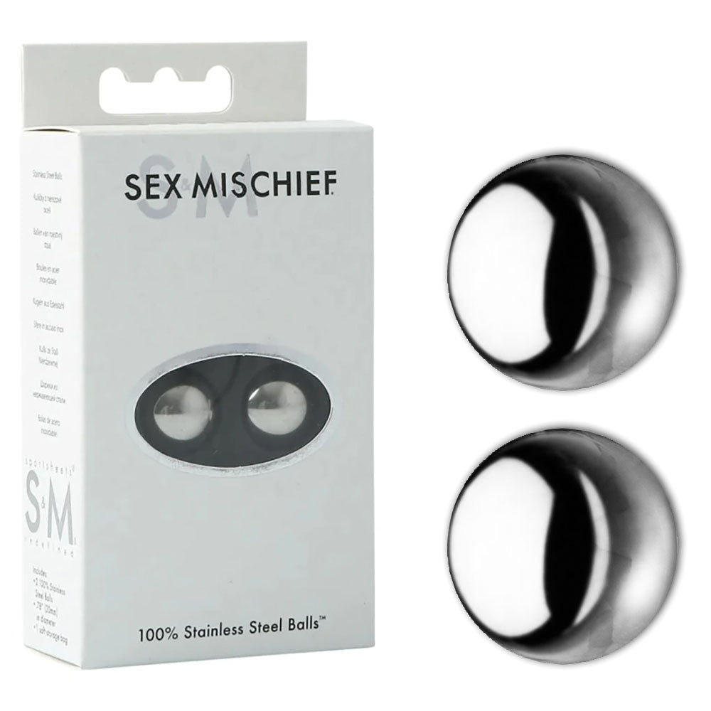 Sex & Mischief 100% Stainless Steel Balls - Stainless Steel Ben Wa Balls