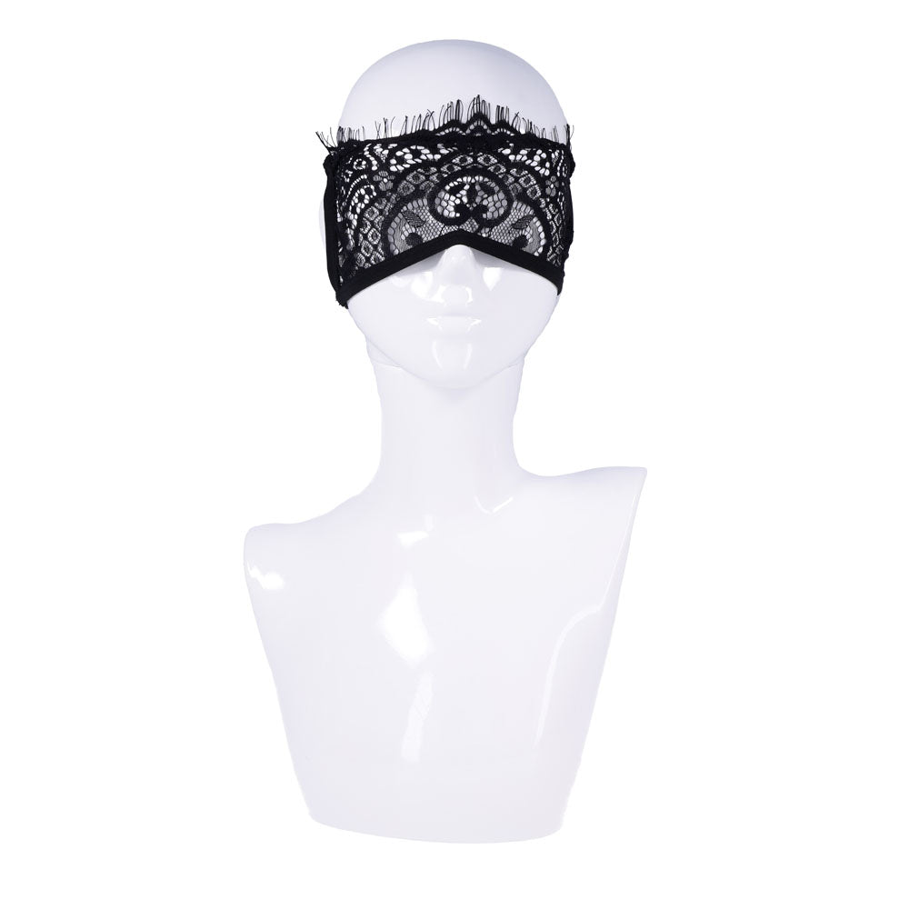 S&M Veiled Vision Lace Blindfold - Lace Blindfold - Take A Peek