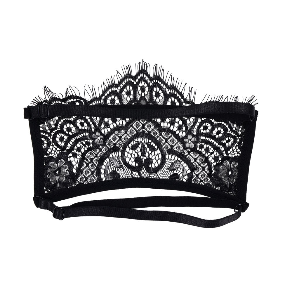 S&M Veiled Vision Lace Blindfold - Lace Blindfold - Take A Peek
