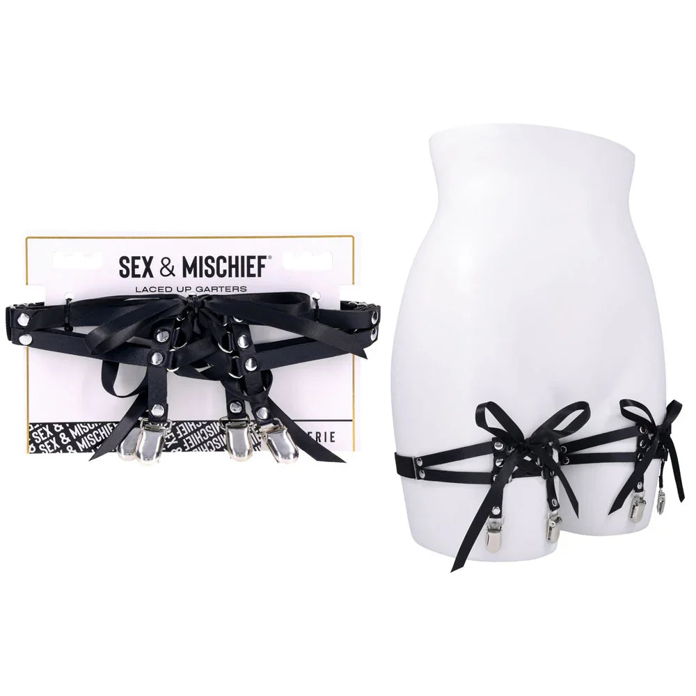 Sex & Mischief Laced Up Garters - Garters - Take A Peek