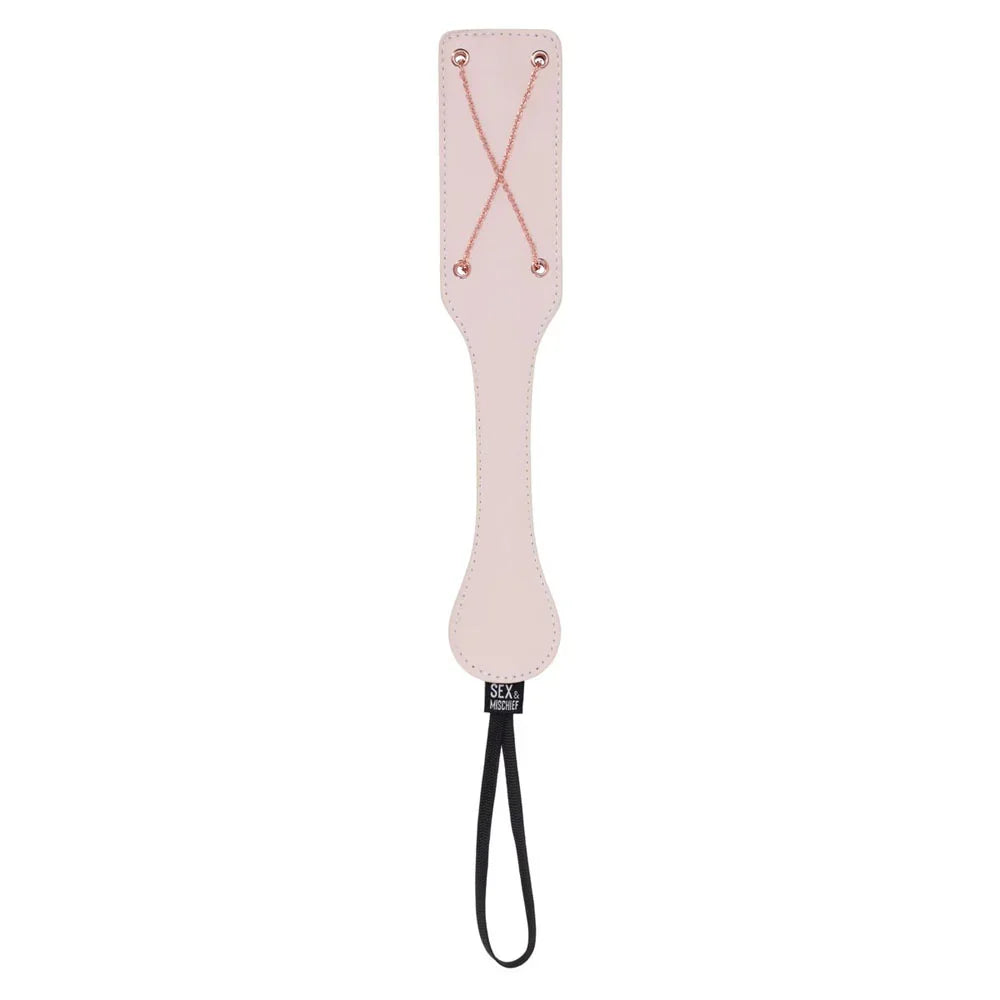 Sex & Mischief Peaches n CreaMe Chain Impressions Paddle - Peach Spanking Paddle - Take A Peek