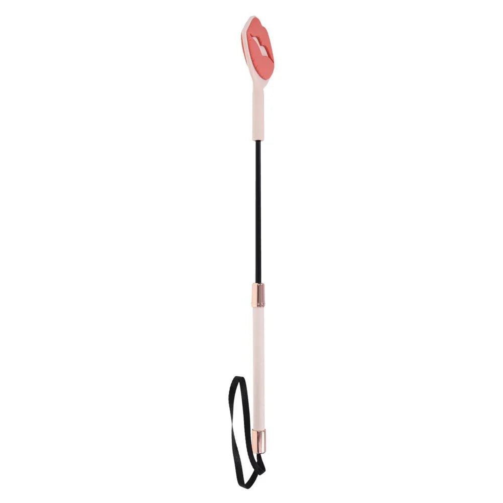 Sex & Mischief Peaches n CreaMe Kiss Crop - Peach Lip Tipped Crop Whip - Take A Peek
