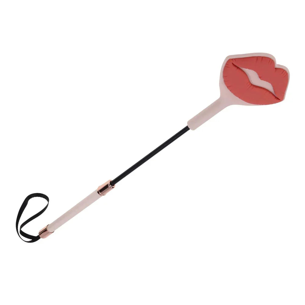 Sex & Mischief Peaches n CreaMe Kiss Crop - Peach Lip Tipped Crop Whip - Take A Peek