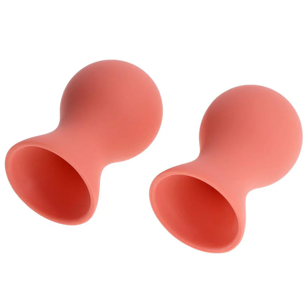 Sex & Mischief Peaches n CreaMe Silicone Nipple Suckers - Peach Nipple Suckers - Set of 2 - Take A Peek