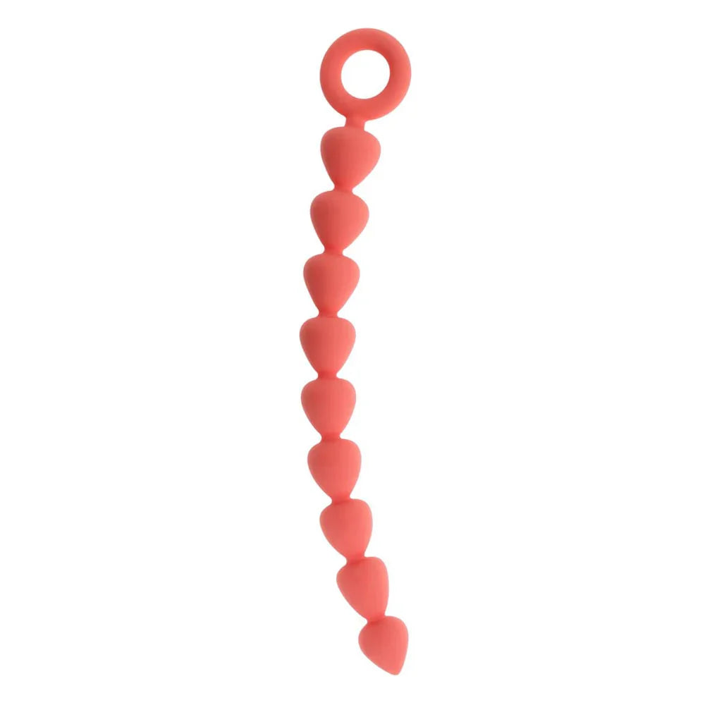 Sex & Mischief Peaches n CreaMe Silicone Anal Beads - Peach 23 cm Silicone Anal Beads - Take A Peek