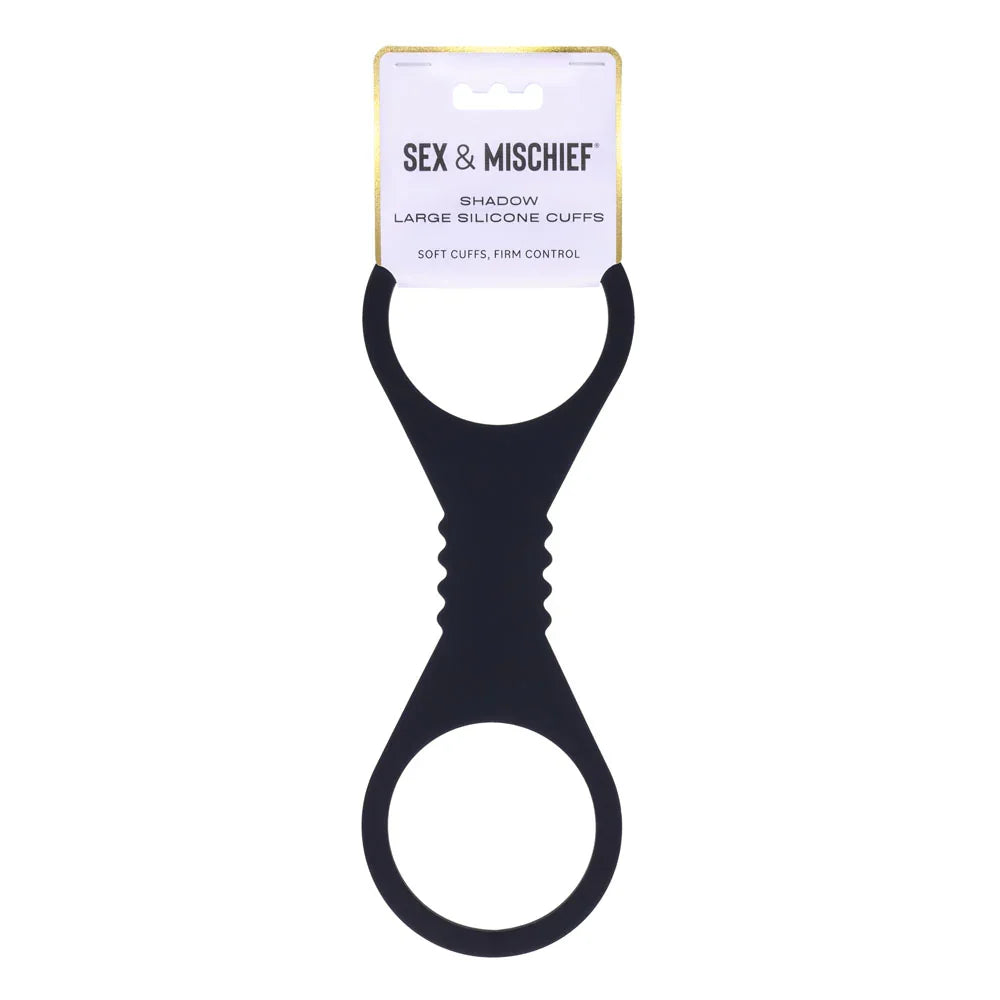 Sex & Mischief Shadow Large Silicone Cuffs - Large Restraints - Take A Peek