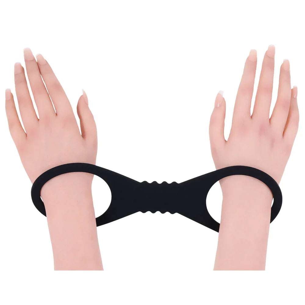 Sex & Mischief Shadow Large Silicone Cuffs - Large Restraints - Take A Peek